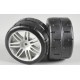 FG 08433 - Front tires type D glued (2p)