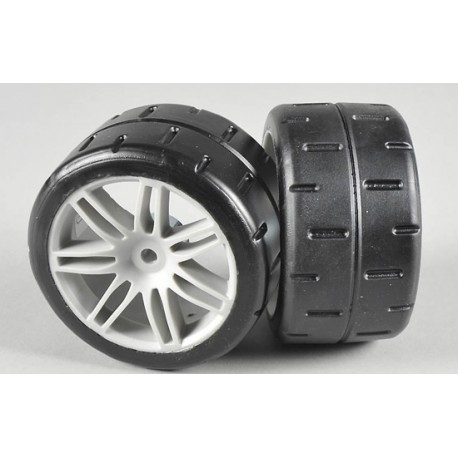 FG 08433 - Front tires type D glued (2p)