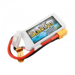 Gens Ace Soaring 1000mAh 7.4V 30C 2S1P Lipo Battery Pack with XT60 Plug
