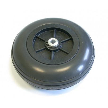 Fema Wheels Plus, Solid Rubber 90mm with GRP Rim and Aluminum Hub 6.1mm