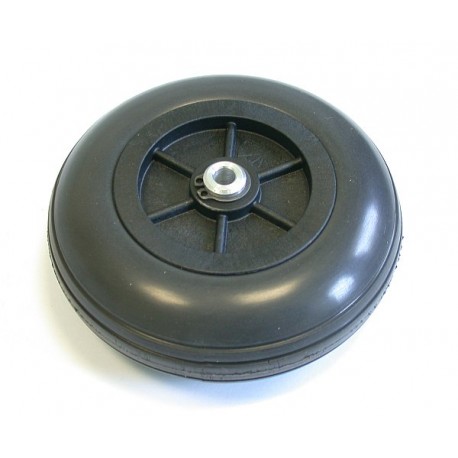 Fema Wheels Plus, Solid Rubber 100mm with GRP Rim and Aluminum Hub 6.1mm