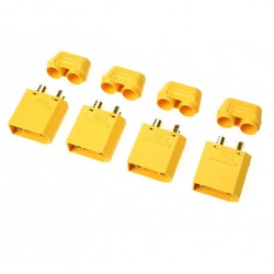 G-Force Connector XT-90H w/Cap Gold Plated Female (4Pcs)