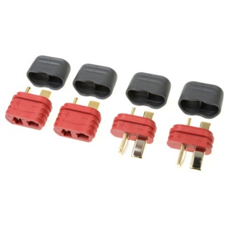 G-Force Connector Deans Gold Plated w/ Cap Male + Female (2 pairs)
