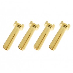 G-Force Connector 4,0mm Gold Plated 90 Deg Male (4 Pairs)