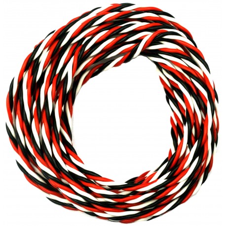 Mundental PVC Servo Strand, 3-core Twisted 5m (Futaba)