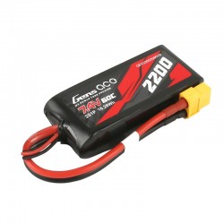 Gens Ace 2200mAh 7.4V 60C 2S1P Lipo Battery With XT60 Plug
