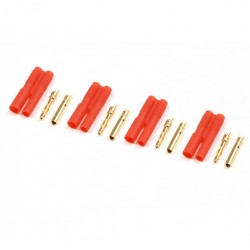 G-Force Ficha 2.0mm com Conector Dourado e Proteção Plástico (4pcs)