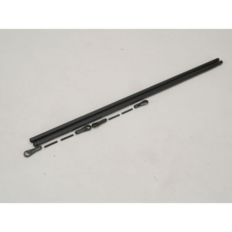 Hirobo Lex Tail Boom Braces L-290 Black