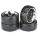 Absima Wheel Set Drift Black/Chrome 1/10 (4 pcs)