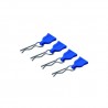 RC Parts Body Clips w/ Easy Pull Rubber Tabs Blue (4pcs)