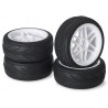 Absima Set de Pneus e Jantes Onroad "6 Spoke / Profile 1/10 White (4 pcs)
