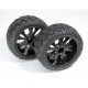 Absima Wheel Set Truggy Onroad 1/10 Front Black (2 pcs)