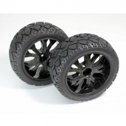 Absima Wheel Set Truggy Onroad 1/10 Front Black (2 pcs)