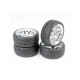 Absima Wheel Set Onroad "10 Spoke / Profile" Silver 1:10 (4 pcs)