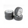 Absima Wheel Set Onroad "10 Spoke / Profile" Silver 1:10 (4 pcs)