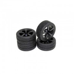 Absima Wheel Set Onroad "5 Spoke / Profile" Black 1:10 (4 pcs)