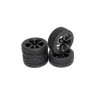 Absima Set de Pneus e Jantes Onroad "5 Spoke / Profile" 1/10 Preto (4 pcs)