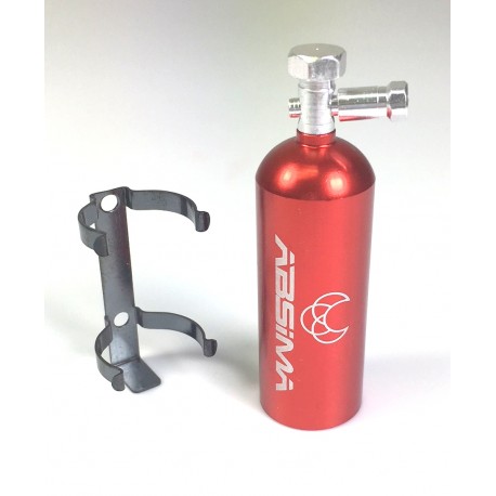 Absima Aluminum Fire Extinguisher Red with Holder