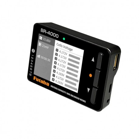 Futaba BR-4000 Checker Bateria/Servo/Receptor (LiFe, LiPo, NiCd, NiMh) USB Charger