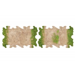 Toys WD 2x Dirt and Grass Quarter Straights for 1/24 1/18 RC Crawler Park Circuit