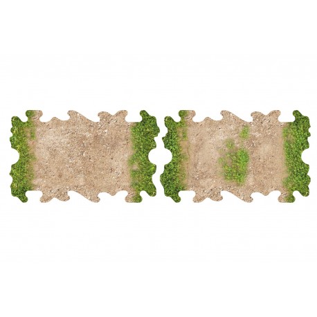 Toys WD 2x Dirt and Grass Quarter Straights for 1/24 1/18 RC Crawler Park Circuit