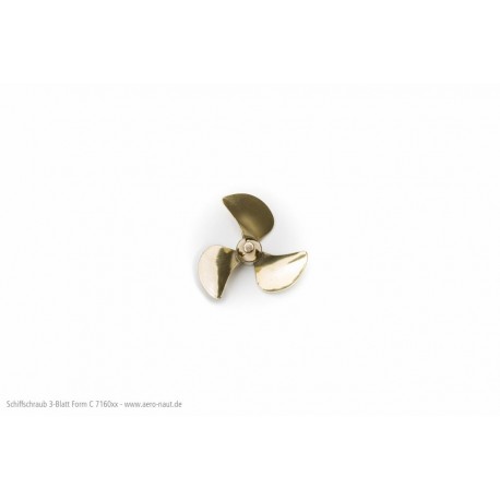 Aero-Naut Brass Ship Propeller 3 Blades 40mm / M4 Left