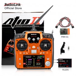 Radiolink AT10II Pro 2.4GHz 12CH TX with R12DS RX and Telemetry Module PRM-01