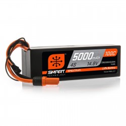 Spektrum 14.8V 5000mAh 4S 100C Smart Hardcase LiPo Battery: IC5