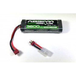 Absima NiMH 7.2V 3600 mAh Battery (T-Plug + Tamiya Adaptor)