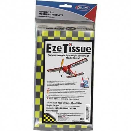 Deluxe Materials Eze Tecido Quadriculado Preto e Amarelo