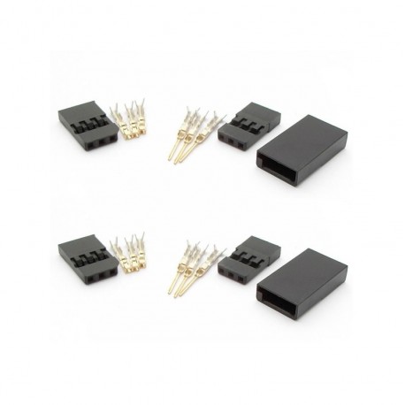 Dismoer Futaba Male-Female Connectors (2 pairs)