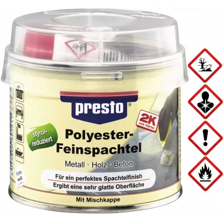 Presto Betume de 2 Componentes Poliester 250g