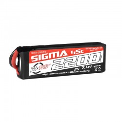 RC Plus Bateria Li-Po Sigma 45C 2200 mAh 2S1P 7.4V XT-60