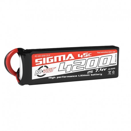 RC Plus Li-Po Batterypack Sigma 45C 4200 mAh 2S1P 7.4V XT-60