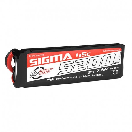 RC Plus Bateria Li-Po Sigma 45C 5200 mAh 2S1P 7.4V XT-60