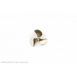 Aero-Naut Brass Ship Propeller 3 Blades 40mm / M4 Right