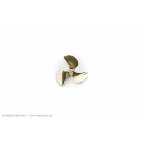 Aero-Naut Brass Ship Propeller 3 Blades 40mm / M4 Right