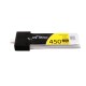 Tattu 450mAh 3.8V 75C 1S1P HV Bateria Lipo com BT 2.0 plug