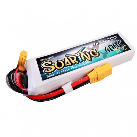 Gens Ace G-Tech Soaring 4000mAh 11.1V 30C 3S1P Bateria Lipo com XT90 plug