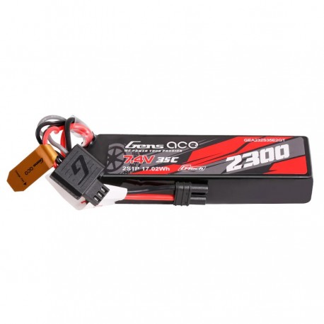 Gens Ace G-Tech 2300mAh 2S 7.4V 35C Battery Lipo com iEC2 plug