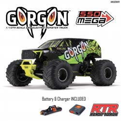 ARRMA 1/10 Gorgon 2WD RTR Brushed Monster Truck Yellow