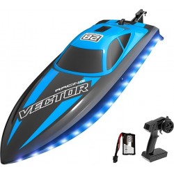 Volantex RC Barco a Motor Vector Lumen com Sistema Auto-reversível RTR Azul