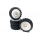 Absima 1/10 Set Pneus e Jantes "Rally Block Design" Branco (4 pcs)