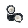 Absima 1/10 Set Pneus e Jantes "Rally Block Design" Branco (4 pcs)