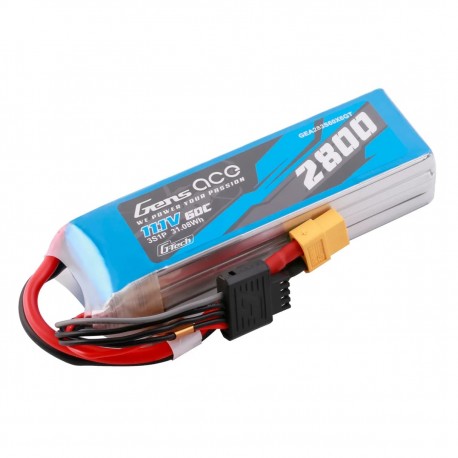 Gens Ace 2800mAh 3S 60C 11.1V Lipo Battery | XT60 Plug | Ace Classic