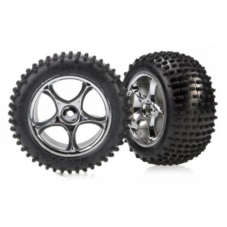 Traxxas 2470R Alias Tires with Tracer 2.2" Chrome Wheels