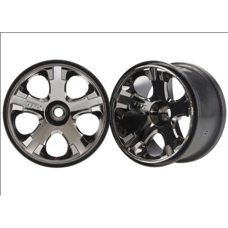 Traxxas 5577A All-Star 2.8" Wheels black chrome Nitro Front