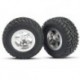 Traxxas 5873 SCT Off-road Racing Tires with Satin Chrome Wheels